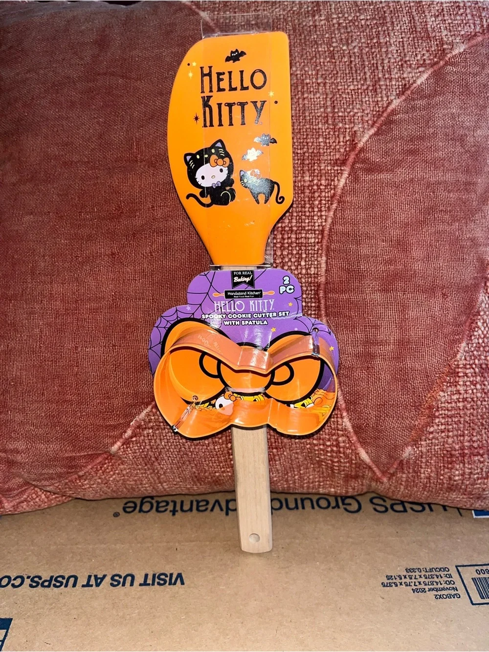 Hello Kitty Orange Pumpkin Spatula & Cookie Cutter Set NEW NWT LAST ONE
